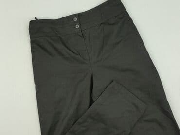 c a spodnie damskie z wysokim stanem: Spodnie materiałowe damskie, rozmiar L — 1