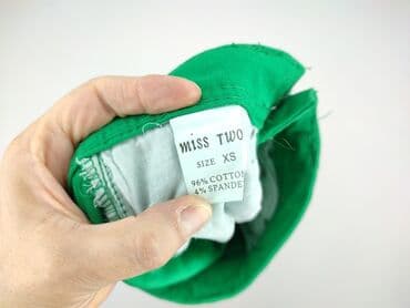 spodnie damskie jeansy zielone: Spodnie materiałowe damskie, rozmiar XS — 5