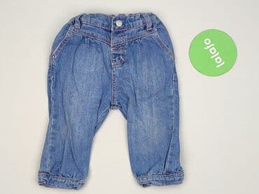 jeansy z polarem: Spodnie jeansowe, 6-9 miesięcy, stan - Bardzo dobry — 2