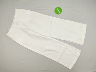 białe lniane spodnie zara: F&F, Spodnie materiałowe damskie, rozmiar M — 2