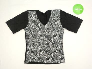 bluzki czarne krótki rękaw: Bluzka damska, rozmiar S — 2