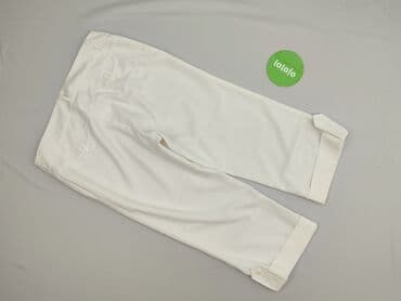 biale szerokie jeansy: Spodnie 3/4 damskie, rozmiar S — 3