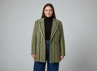 kurtka zimowa w pepitkę: Vintage Dressing, Płaszcz damski, rozmiar 5XL — 1