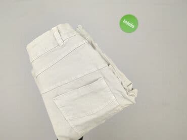 spodnie woskowane beż: Spodnie materiałowe damskie, rozmiar S — 5