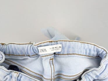 zara satynowe spodnie: Spodnie jeansowe, Zara, 14 lat, 164, stan - Idealny — 4