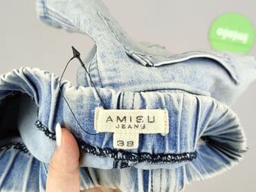 spódnice jeansowe trapezowe midi: Denim, Spódnica damska, M — 4