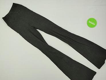 spidnie cargo: Czarne dzianinowe spodnie damskie Pakuten, rozmiar S/M. - Fason — 2