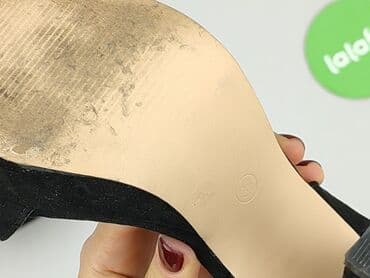 czarne sandały na słupku vices: Sandały damskie, rozmiar 38 — 5