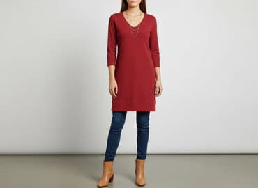 czerwona sukienka 146: CAMAIEU, Sukienka damska, rozmiar S — 6