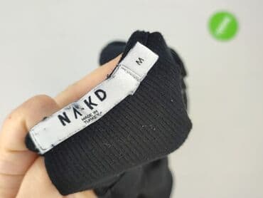 czarne t shirty i marynarka: NA-KD, T-shirt damski, rozmiar M — 4