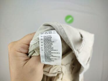 spodnie z szerokimi nogawkami h m: H&M, Material trousers for women, size S — 5