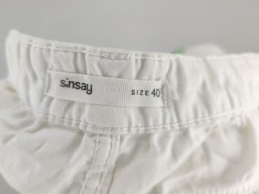 biale spodnie sinsay: Spodnie materiałowe damskie, rozmiar L — 5