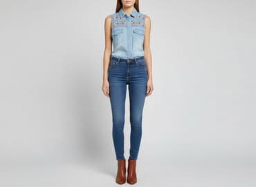 koszula niebieska hm: Vero Moda, Koszula damska, rozmiar XS — 6