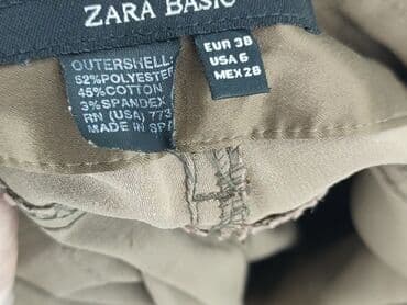 spodnie zara zielone: Zara, Spodnie materiałowe damskie, M — 4