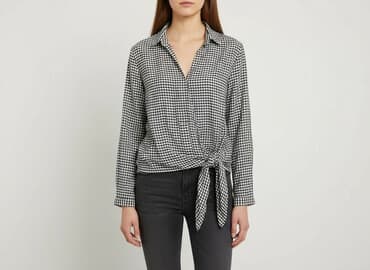 bluzki koszulowe czarne: Tu, Bluzka damska, rozmiar S — 6