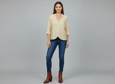 zwiewna bluzki w kwiaty: Bluzka damska, rozmiar L — 5