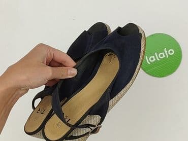 sukienka i sandały na koturnie: Sandały damskie, rozmiar 39 — 6