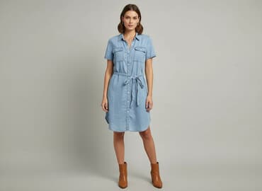 błekitna sukienki: AVENUE, Sukienka damska, rozmiar L — 7