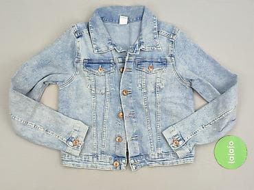 cropp tank top: Dziecięca kurtka jeansowa, 11 lat, 140-146 cm, H&M, stan - Bardzo dobry — 2