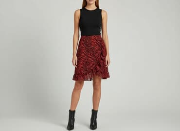 spódnice w panterkę z falbanami: VRS, Spódnica damska, rozmiar M — 1