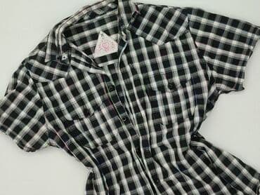 koszula w bialo niebieska krate damska: Women`s shirt, size M — 2