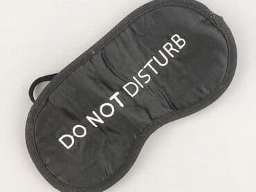 torba podróżna: Czarna opaska na oczy z napisem "DO NOT DISTURB" to praktyczny dodatek — 1