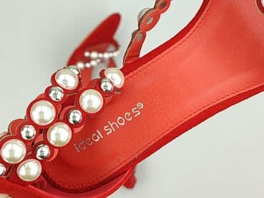 beżowe buty na koturnie ccc: Ideal Shoes, Sandały damskie, rozmiar 38 — 6