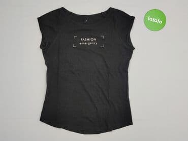 czarne koszulki damskie z nadrukiem: Футболка жіноча, розмір S — 3