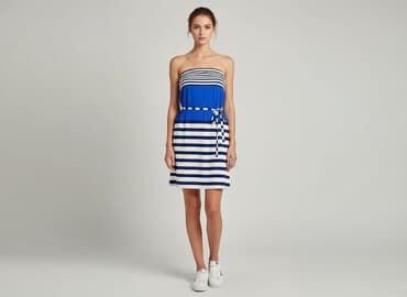 spódniczka alex biało niebieska: Sukienka damska, rozmiar S — 5