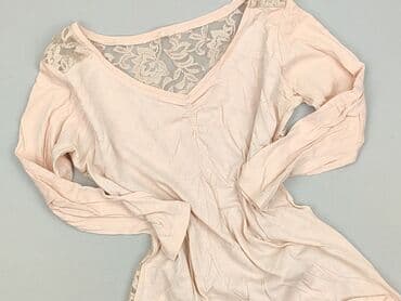 beżowa bluzka z dekoltem w serek: Women's blouse, size S — 2