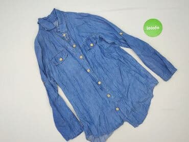 kamizelka jeansowa damska długa: Denim, Koszula damska, rozmiar S — 2