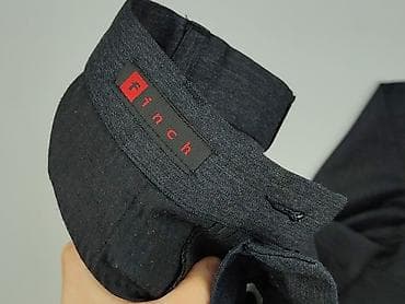 dresy lewandowski: Męskie spodnie garniturowe Finch - Kolor: ciemnoszary z delikatnym — 6