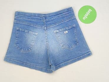 krótkie spodenki z wysokim stanem jeansowe: Szorty damskie, rozmiar L — 4