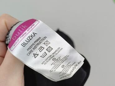 bluzki czarne z bufiastymi rękawami: Butik, Bluzka damska, rozmiar S — 4