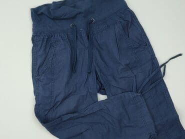 granatowe chinosy damskie: Okay, Spodnie materiałowe damskie, rozmiar M — 1