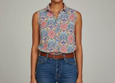 damska bluzka zapinana z tyłu krzyżówka: Жіноча блуза, розмір S — 1