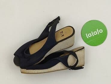 sukienka i sandały na koturnie: Sandały damskie, rozmiar 39 — 3