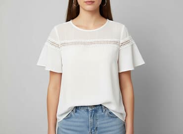 białe bluzki ciążowe: Bluzka damska, rozmiar L — 6