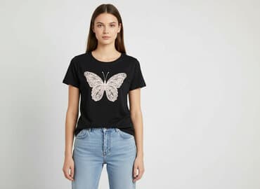 koszulka z kotem sinsay: Sinsay, T-shirt damski, rozmiar 2XS — 6