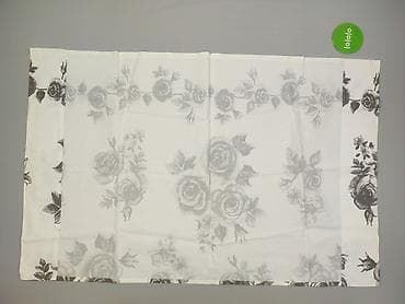 Inne artykuły dla domu: Zestaw 4 zasłony - Wzór: czarno‑szare róże i liście na białym tle — 3