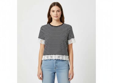 t shirty pod marynarkę: F&F, T-shirt damski, rozmiar M — 6