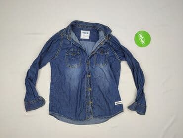 piżama pajacyk 128: Shirt 10 years, condition - Very good, pattern - Without pattern, color - Blue — 2