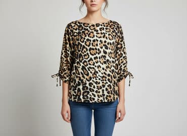 bluzka w panterkę stradivarius: Bluzka damska, rozmiar One size — 1