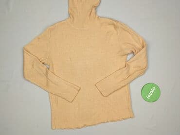 beżowe legginsy prążkowane: Sweter damski, rozmiar One size — 2