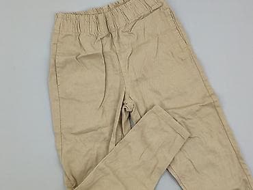 primark belts: Pozostałe spodnie dziecięce 11 lat, stan - Bardzo dobry, wzór - Jednolity kolor, kolor - Beżowy — 1