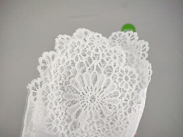 zasłony używane: Biała firana/lamówka żakardowa – panelowa zazdrostka - Materiał — 4