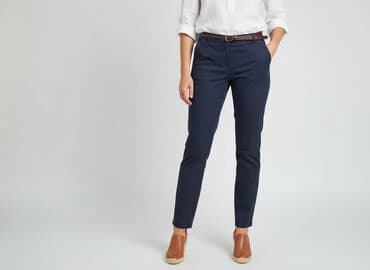 mohito marynarka niebieska: Spodnie materiałowe damskie, S — 6