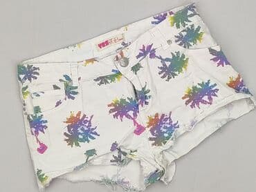 biale szerokie jeansy: Tak, Szorty damskie, rozmiar L — 1