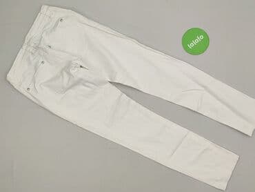 biale szerokie jeansy: Jeansy damskie, rozmiar XS — 3