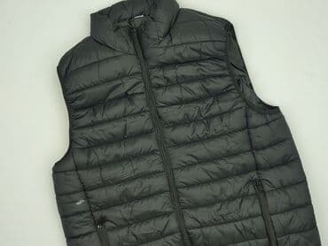 Męska kamizelka pikowana typu puffer, rozmiar XL - Kolor: czarny -